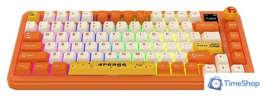 Клавиатура Ajazz AK820 Max (оранжевый/белый, Ajazz Avocado) - Изображение №4 — Интернет-магазин Time-Shop