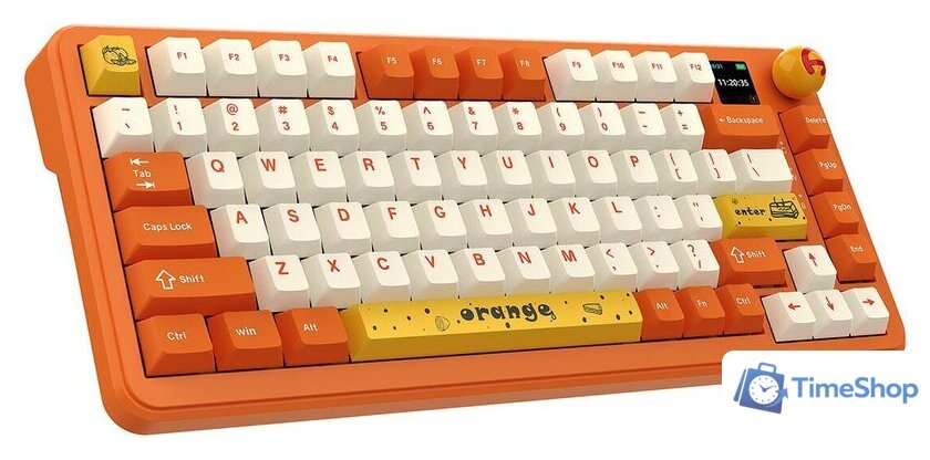 Клавиатура Ajazz AK820 Max (оранжевый/белый, Ajazz Avocado) - Изображение №2 — Интернет-магазин Time-Shop