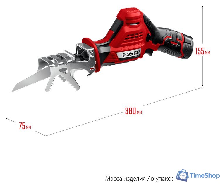 Сабельная пила Зубр Мастер СПЛ-125-22 (с 2-мя АКБ) - Изображение №2 — Интернет-магазин Time-Shop