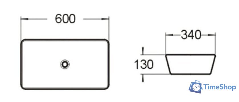 Умывальник SantiLine SL-1012 - Изображение №2 — Интернет-магазин Time-Shop
