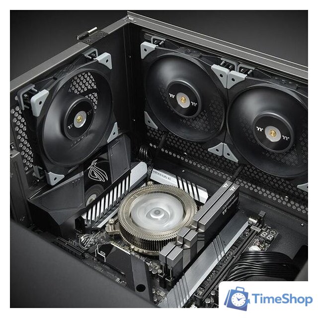 Комплект вентиляторов для корпуса Thermaltake ToughFan 14 2-Fan Pack CL-F085-PL14BL-A - Изображение №6 — Интернет-магазин Time-Shop