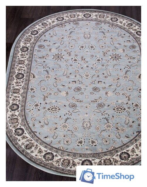 Ковер для жилой комнаты Merinos Valencia Deluxe d251-OVAL-L.BLUE-BROWN (1.5х3) - Изображение №3 — Интернет-магазин Time-Shop