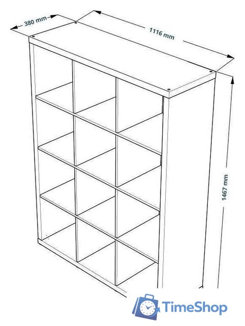 Стеллаж Mio Tesoro Фора 12 (белый) - Изображение №2 — Интернет-магазин Time-Shop