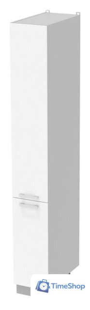 Шкаф-пенал Интерлиния Компо НШП-№1-2145 (белый платинум/белый платинум) - Изображение №1 — Интернет-магазин Time-Shop