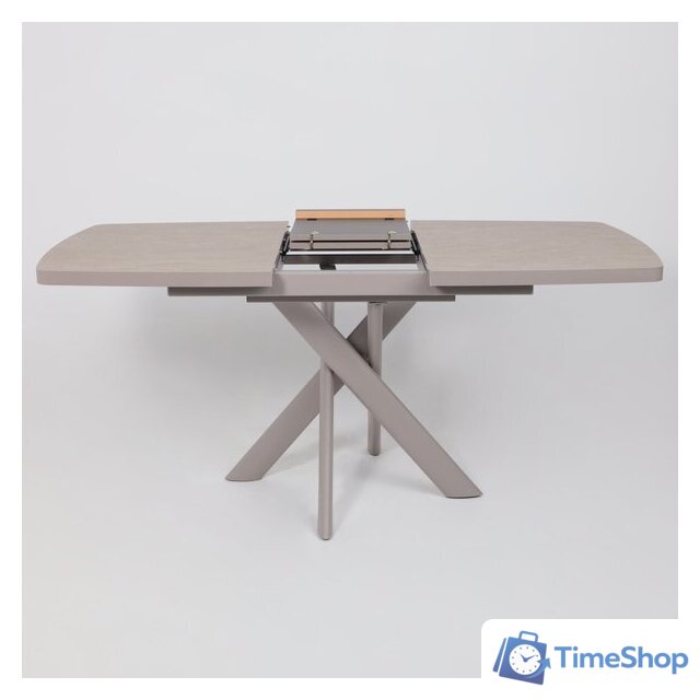 Кухонный стол Мамадома Leonel-130 раздвижной 130-165х85 (бежевый камень-hpl/капучино) - Изображение №20 — Интернет-магазин Time-Shop