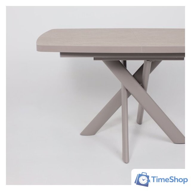 Кухонный стол Мамадома Leonel-130 раздвижной 130-165х85 (бежевый камень-hpl/капучино) - Изображение №11 — Интернет-магазин Time-Shop
