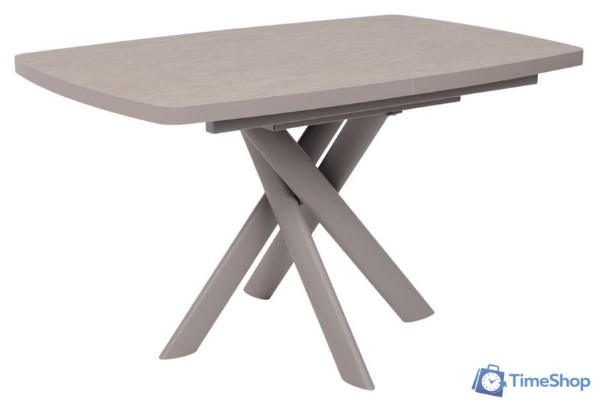 Кухонный стол Мамадома Leonel-130 раздвижной 130-165х85 (бежевый камень-hpl/капучино) - Изображение №1 — Интернет-магазин Time-Shop