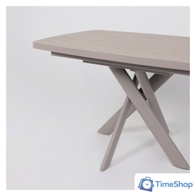 Кухонный стол Мамадома Leonel-130 раздвижной 130-165х85 (бежевый камень-hpl/капучино) - Изображение №13 — Интернет-магазин Time-Shop
