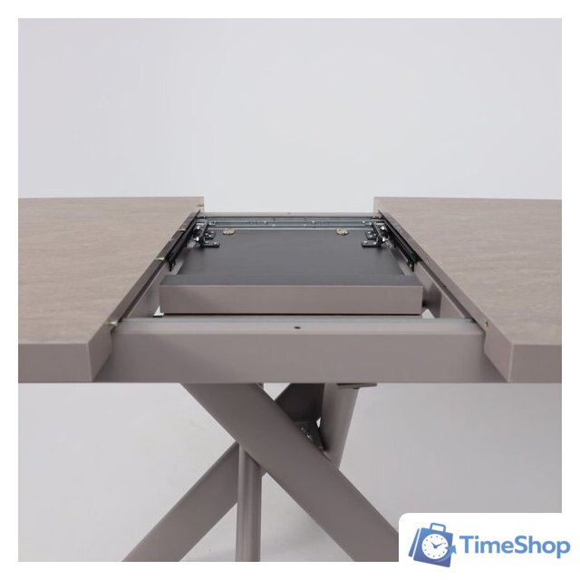 Кухонный стол Мамадома Leonel-130 раздвижной 130-165х85 (бежевый камень-hpl/капучино) - Изображение №15 — Интернет-магазин Time-Shop