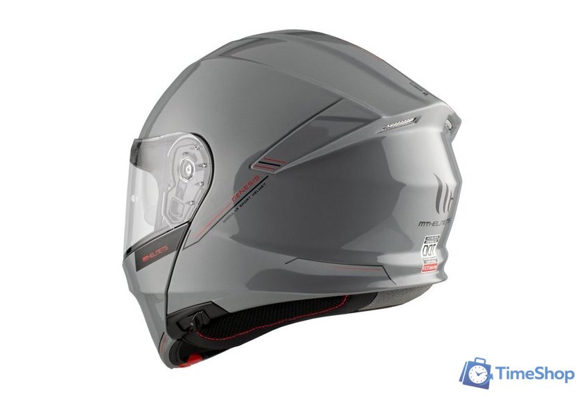 Мотошлем MT Helmets Genesis SV Solid A12 (M, серый глянцевый) - Изображение №7 — Интернет-магазин Time-Shop