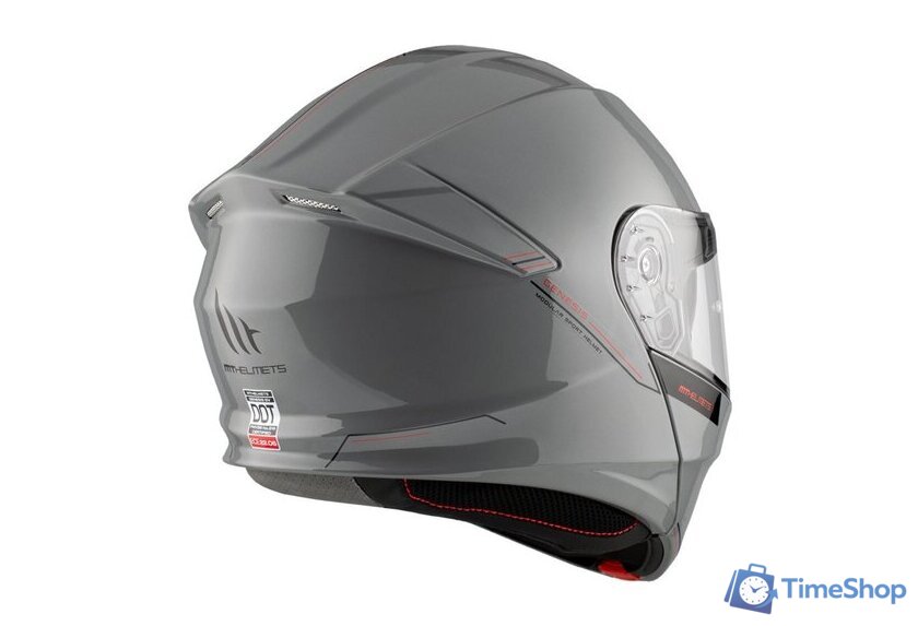 Мотошлем MT Helmets Genesis SV Solid A12 (M, серый глянцевый) - Изображение №6 — Интернет-магазин Time-Shop