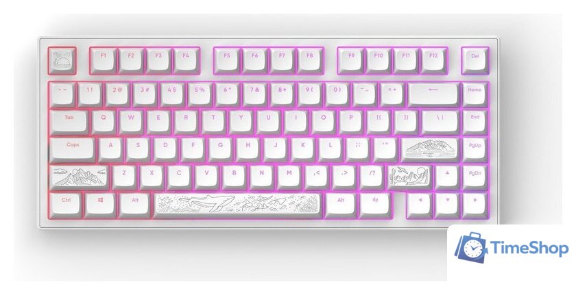 Клавиатура Dark Project ALU81A Terra Nostra White (g3ms Moonstone) - Изображение №9 — Интернет-магазин Time-Shop