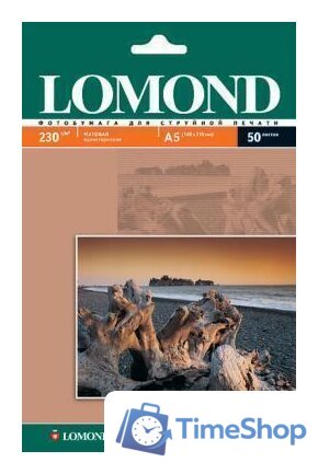 Фотобумага Lomond Матовая А5 230 г/кв.м. 50 листов (0102069) - Изображение №1 — Интернет-магазин Time-Shop