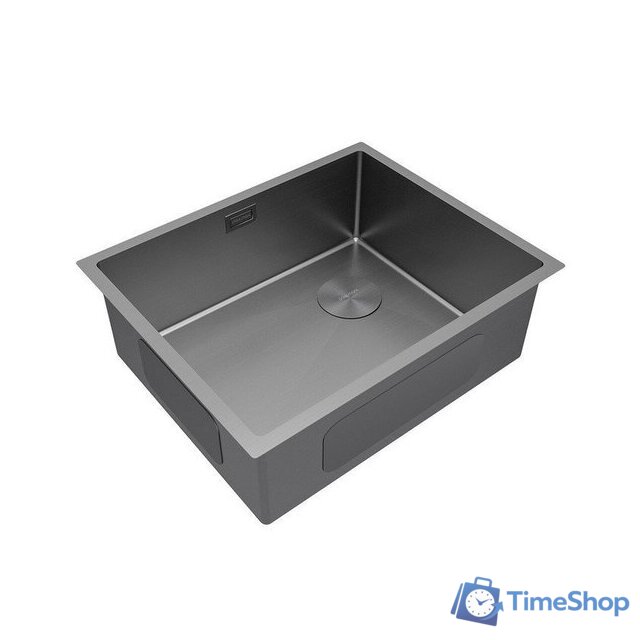 Кухонная мойка Paulmark NEXT-SKEW 54 UNI PM885444-MG (серый/серый матовый) - Изображение №2 — Интернет-магазин Time-Shop