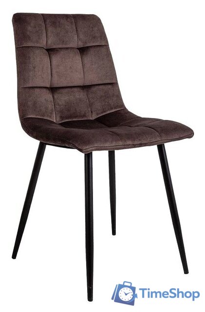 Стул AksHome Dallas 68748 (велюр, темно-бежевый/черный) - Изображение №1 — Интернет-магазин Time-Shop