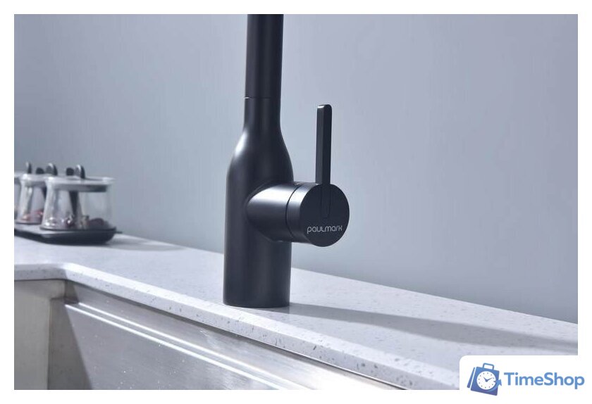 Смеситель Paulmark Magneto One Ma213188-GM (черный/вороненая сталь) - Изображение №2 — Интернет-магазин Time-Shop