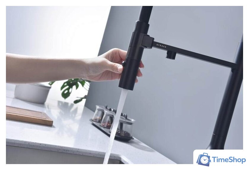 Смеситель Paulmark Magneto One Ma213188-GM (черный/вороненая сталь) - Изображение №9 — Интернет-магазин Time-Shop