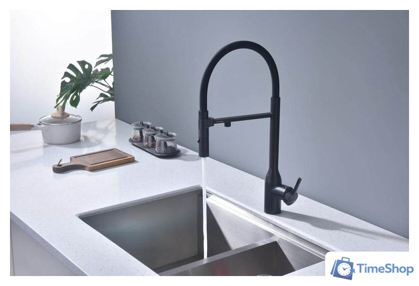 Смеситель Paulmark Magneto One Ma213188-GM (черный/вороненая сталь) - Изображение №11 — Интернет-магазин Time-Shop