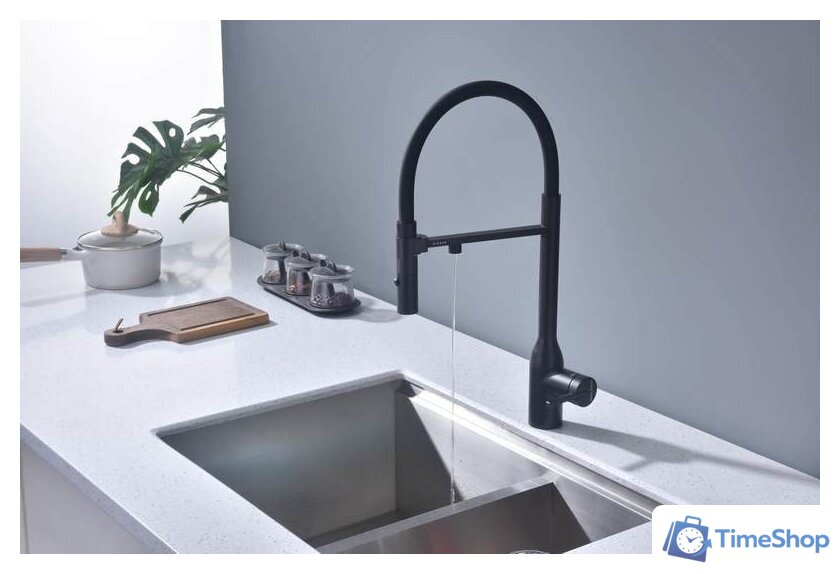 Смеситель Paulmark Magneto One Ma213188-GM (черный/вороненая сталь) - Изображение №10 — Интернет-магазин Time-Shop