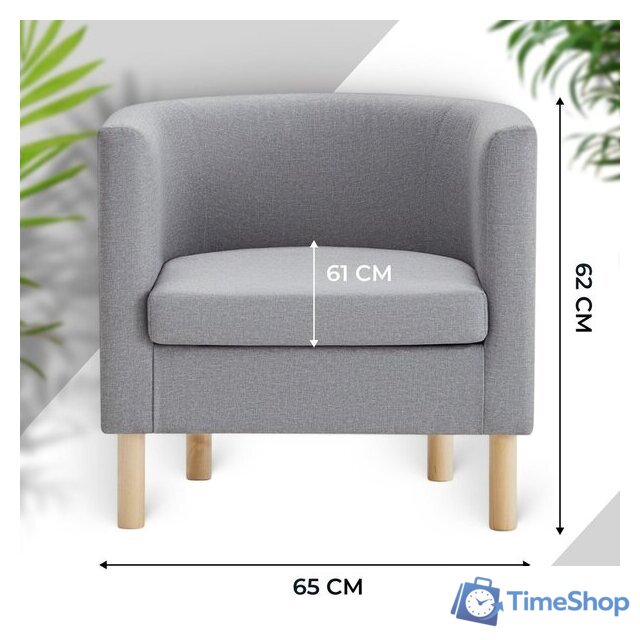 Интерьерное кресло Mio Tesoro Агата 351 (серый 1174) - Изображение №3 — Интернет-магазин Time-Shop