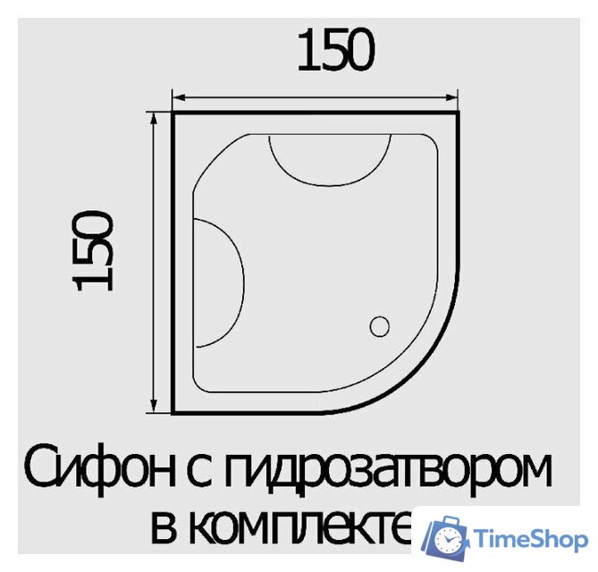 Ванна Wemor 150/150/55 C - Изображение №4 — Интернет-магазин Time-Shop