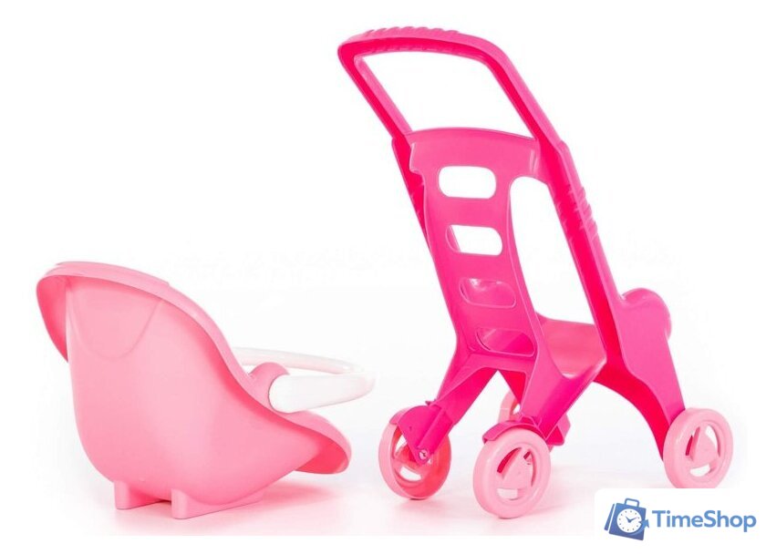 Коляска для кукол Полесье Pink Line 2х1 44525 - Изображение №4 — Интернет-магазин Time-Shop