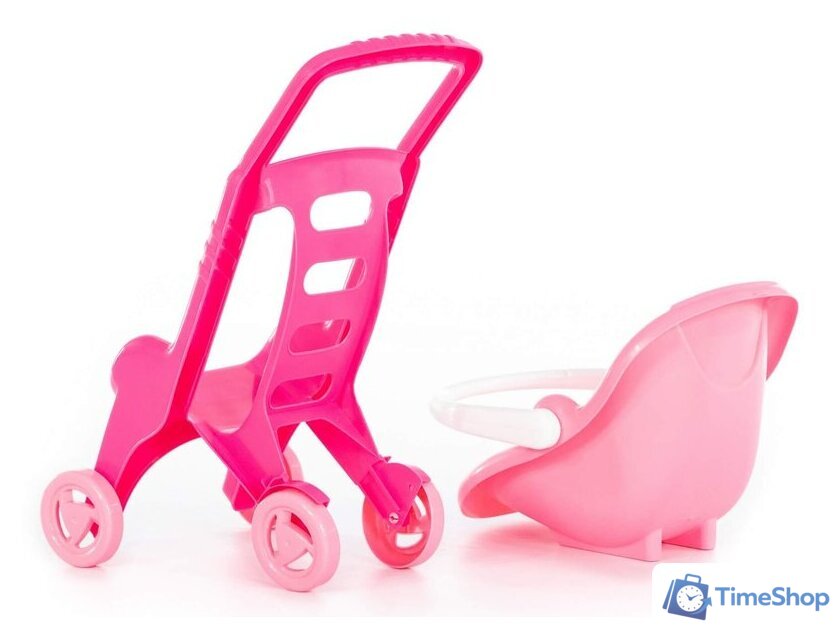 Коляска для кукол Полесье Pink Line 2х1 44525 - Изображение №5 — Интернет-магазин Time-Shop