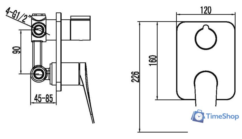 Смеситель без скрытого механизма Lemark Bronx LM3727BL - Изображение №2 — Интернет-магазин Time-Shop
