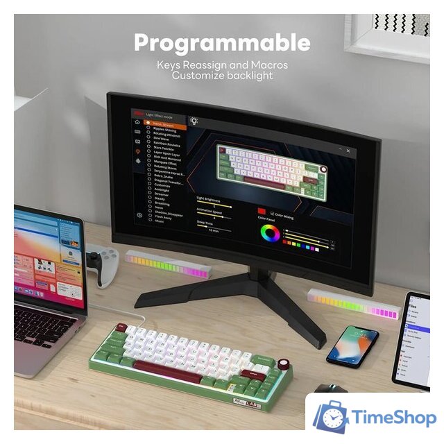 Клавиатура Royal Kludge R65 Green Sand (RK Brown) - Изображение №24 — Интернет-магазин Time-Shop