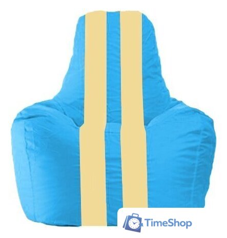 Кресло-мешок Flagman Спортинг С1.1-275 (голубой/светло-бежевый) - Изображение №1 — Интернет-магазин Time-Shop