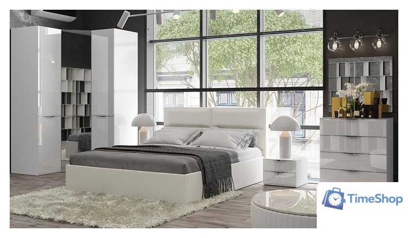 Тумба Трия Глосс ТД-319.03.01 (белый глянец-стекло) - Изображение №3 — Интернет-магазин Time-Shop