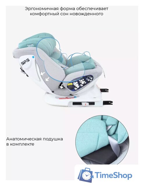 Детское автокресло Rant Nitro Isofix UB619 (серый/мятный) - Изображение №3 — Интернет-магазин Time-Shop