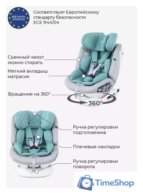 Детское автокресло Rant Nitro Isofix UB619 (серый/мятный) - Изображение №7 — Интернет-магазин Time-Shop