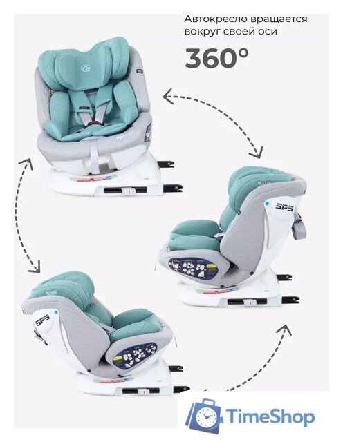 Детское автокресло Rant Nitro Isofix UB619 (серый/мятный) - Изображение №5 — Интернет-магазин Time-Shop