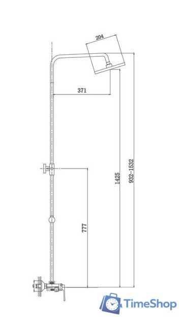 Душевая система  Haiba HB24505-8 (белый) - Изображение №2 — Интернет-магазин Time-Shop