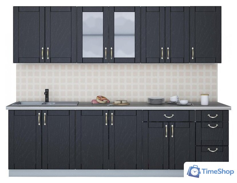 Готовая кухня Интерлиния Мила Крафт 2.6Б (дуб английский) - Изображение №1 — Интернет-магазин Time-Shop