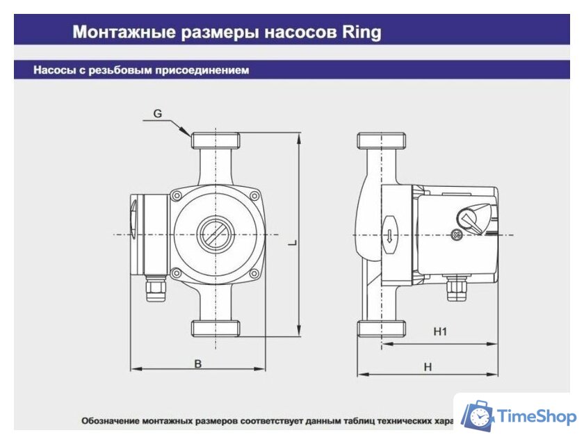 Циркуляционный насос Zota Ring 25-80 S 180 (с гайками) - Изображение №5 — Интернет-магазин Time-Shop