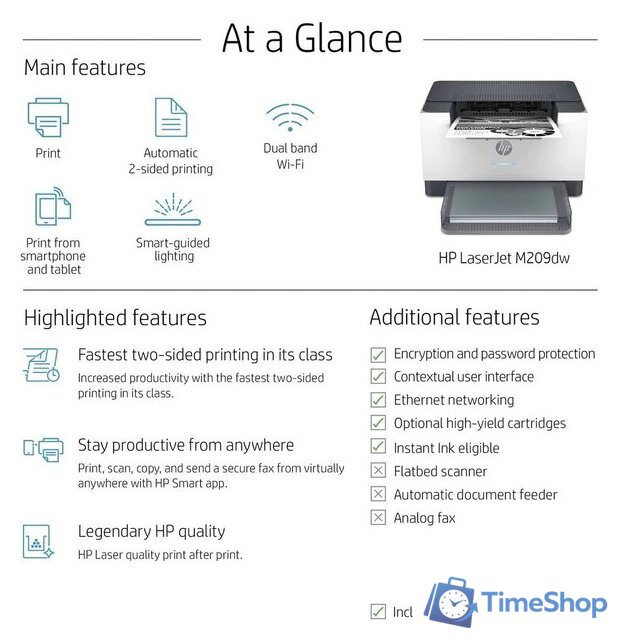 Принтер HP LaserJet M209dw 6GW62F - Изображение №10 — Интернет-магазин Time-Shop