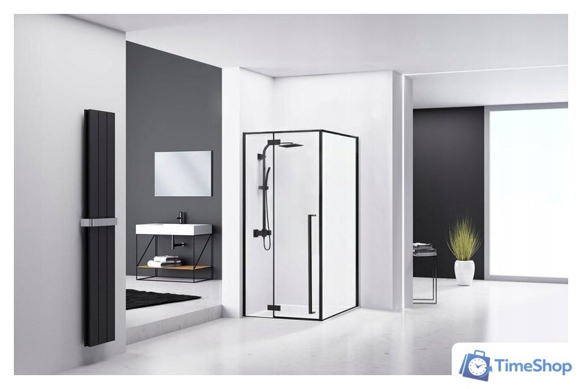 Душевой уголок Rea Fargo 120х90 (черный/прозрачное стекло) - Изображение №4 — Интернет-магазин Time-Shop