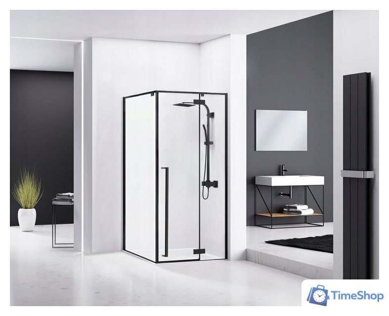 Душевой уголок Rea Fargo 120х90 (черный/прозрачное стекло) - Изображение №2 — Интернет-магазин Time-Shop