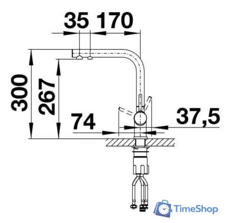 Смеситель Blanco Fontas II (черный) - Изображение №2 — Интернет-магазин Time-Shop