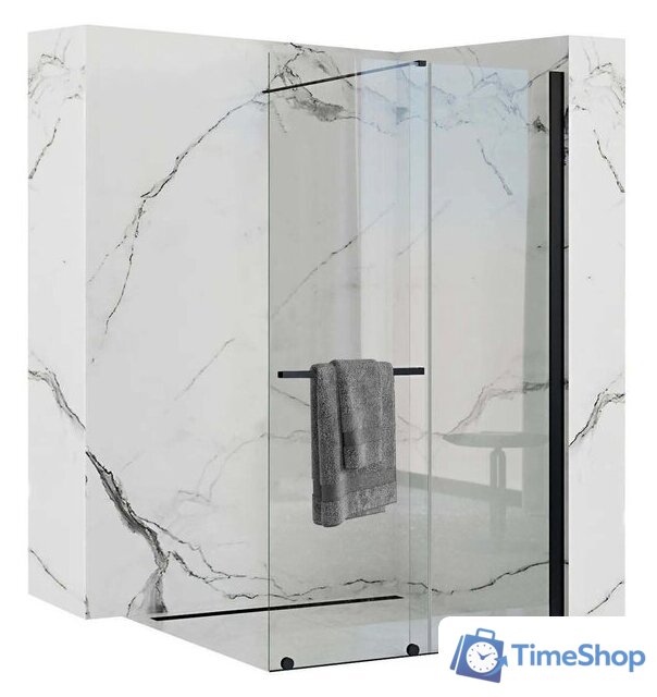 Душевая стенка Rea Cortis 120 (черный/прозрачное стекло) - Изображение №2 — Интернет-магазин Time-Shop