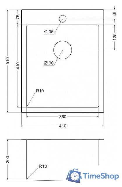 Кухонная мойка Emar EMB-128A PVD Nano Satine - Изображение №2 — Интернет-магазин Time-Shop