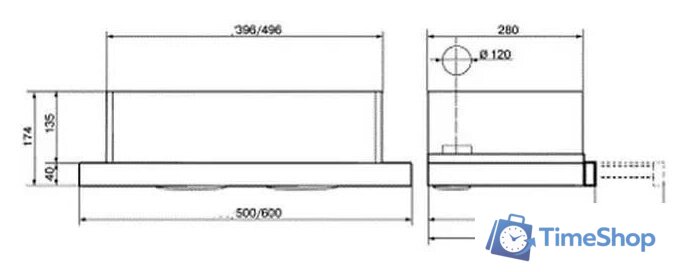 Кухонная вытяжка Elikor Slide 50П-1000 227274 (черный/стекло черное) - Изображение №2 — Интернет-магазин Time-Shop