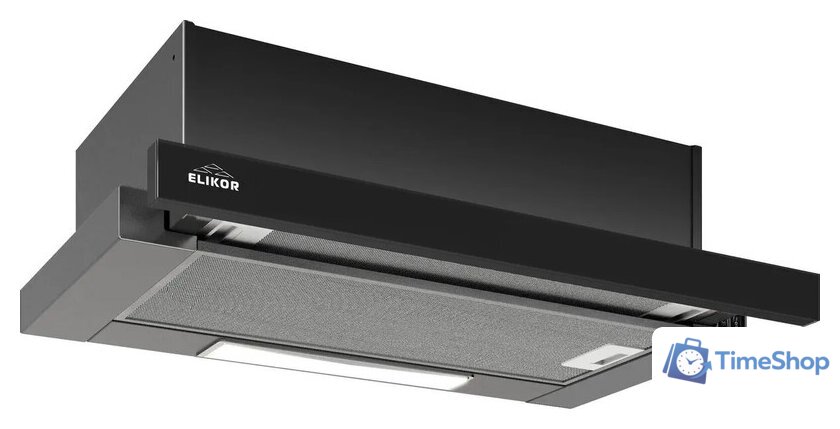 Кухонная вытяжка Elikor Slide 50П-1000 227274 (черный/стекло черное) - Изображение №1 — Интернет-магазин Time-Shop