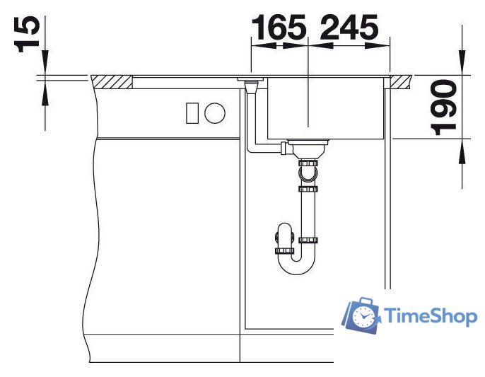 Кухонная мойка Blanco Metra 45 S-F 527290 (вулканический серый) - Изображение №5 — Интернет-магазин Time-Shop