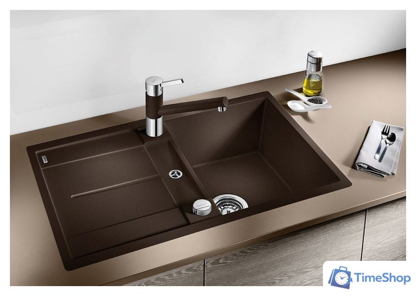 Кухонная мойка Blanco Metra 45 S-F 527290 (вулканический серый) - Изображение №2 — Интернет-магазин Time-Shop