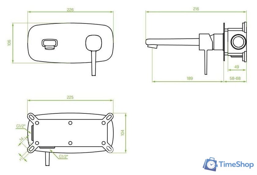 Смеситель Laveo Pola BAP 722P - Изображение №2 — Интернет-магазин Time-Shop