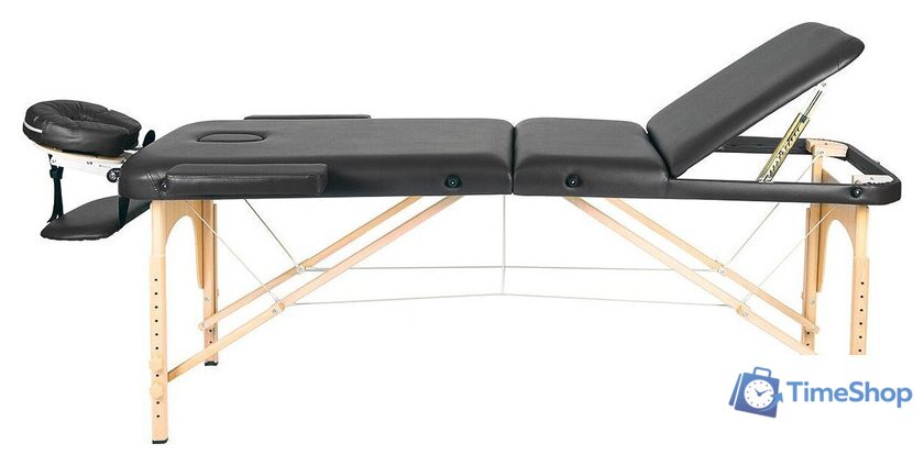 Массажный стол Atlas Sport 60 см складной 3-с деревянный (черный) - Изображение №3 — Интернет-магазин Time-Shop