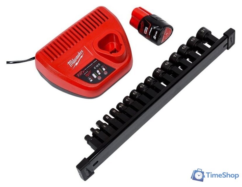 Трещотка Milwaukee M12 FPTR-202X 4933499411 (с 2-мя АКБ, кейс) - Изображение №7 — Интернет-магазин Time-Shop